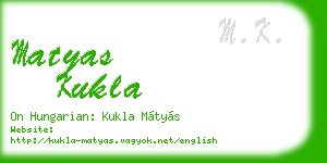 matyas kukla business card
